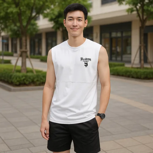 Áo Thun Ba Lỗ - Áo Sát Nách In Chữ ACADEMY NYC Trước Ngực Có Big Size