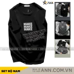 Áo Thun Ba Lỗ Nam Pack Horse In Chữ MAKE