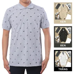 Áo Thun Nam Cổ Bẻ In Họa Tiết Tuần Lộc