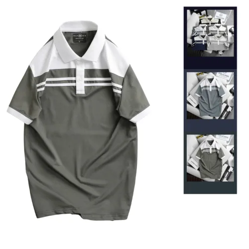 Áo Thun Cổ Bẻ Phối 2 Sọc Trước Ngực Độc Đáo Cao Cấp (Có Size 3XL)