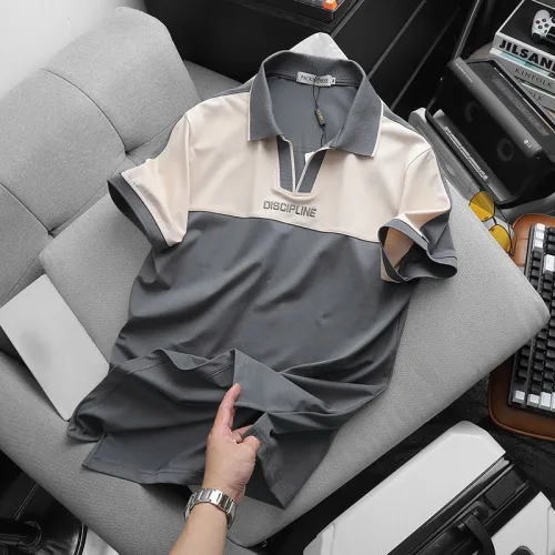 Áo Thun Cổ Bẻ Phối Màu Và Thêu Chữ Discipline (Có Size 3XL)