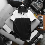 Áo Thun Cổ Bẻ Phối Màu Và Thêu Chữ Discipline (Có Size 3XL)