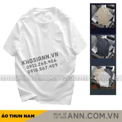 Áo Thun Cổ Tròn Nam Thêu Logo Trước Ngực (Có Size 3x)
