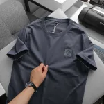 Áo Thun Cổ Tròn Nam Thêu Logo Trước Ngực (Có Size 3x)