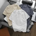 Áo Thun Cổ Tròn Nam Thêu Logo Trước Ngực (Có Size 3x)