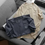 Áo Thun Cổ Tròn Nam Thêu Logo Trước Ngực (Có Size 3x)