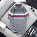 Áo thun cotton cổ bẻ sọc ngang( giá mới)