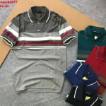 Áo thun cotton cổ bẻ sọc ngang( giá mới)