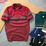Áo thun cotton cổ bẻ sọc ngang( giá mới)