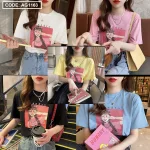 Áo thun kiểu nữ form suông vừa in hình cô gái