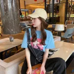 Áo thun kiểu nữ form suông vừa in hình cô gái
