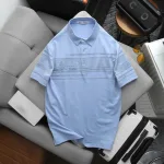 Áo Thun Polo Nam - Áo Thun Nam Cổ Bẻ Phối Sọc In Hình Cây Dừa Trước Ngực Size Từ 45-95kg