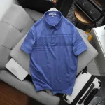 Áo Thun Polo Nam - Áo Thun Nam Cổ Bẻ Phối Sọc In Hình Cây Dừa Trước Ngực Size Từ 45-95kg
