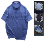 Áo Thun Polo Nam - Áo Thun Nam Cổ Bẻ Phối Sọc In Hình Cây Dừa Trước Ngực Size Từ 45-95kg
