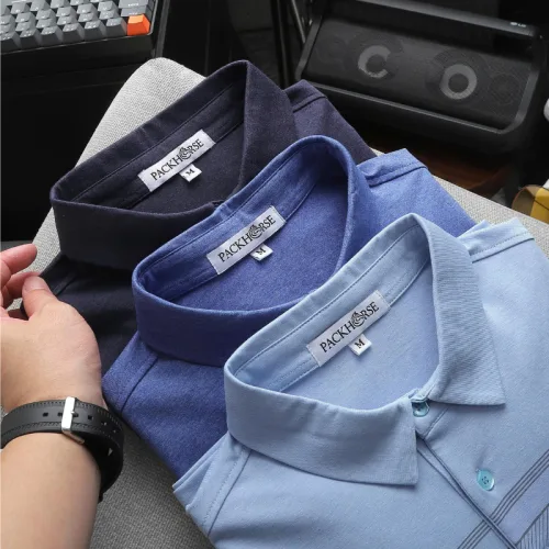 Áo Thun Polo Nam - Áo Thun Nam Cổ Bẻ Phối Sọc In Hình Cây Dừa Trước Ngực Size Từ 45-95kg