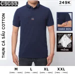 Áo thun nam cổ polo thêu 3 sọc đỏ xanh( giá mới)