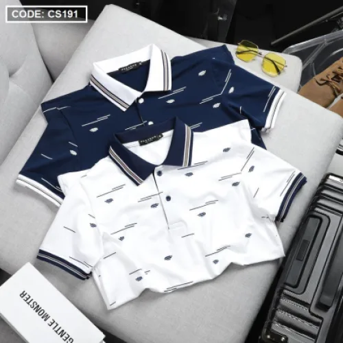Áo Thun Nam Polo Cá Sấu Viền Bo In Họa Tiết Cao Cấp (Có Size 3XL)