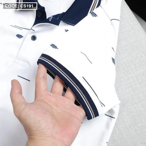 Áo Thun Nam Polo Cá Sấu Viền Bo In Họa Tiết Cao Cấp (Có Size 3XL)
