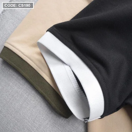 Áo Thun Nam Có Cổ Cá Sấu Viền Sọc Thêu Logo Bear (Có Size 3XL)