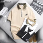 Áo Thun Nam Có Cổ Cá Sấu Viền Sọc Thêu Logo Bear (Có Size 3XL)
