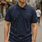 Áo Thun Nam Có Cổ Polo In Hình Tam Giác