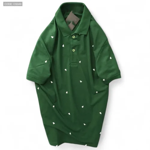 Áo Thun Nam Có Cổ Polo In Hình Tam Giác