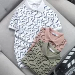 Áo Thun Nam Cá Sấu Poly In Chữ Cái (Có size 3x)