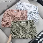 Áo Thun Nam Cá Sấu Poly In Chữ Cái (Có size 3x)