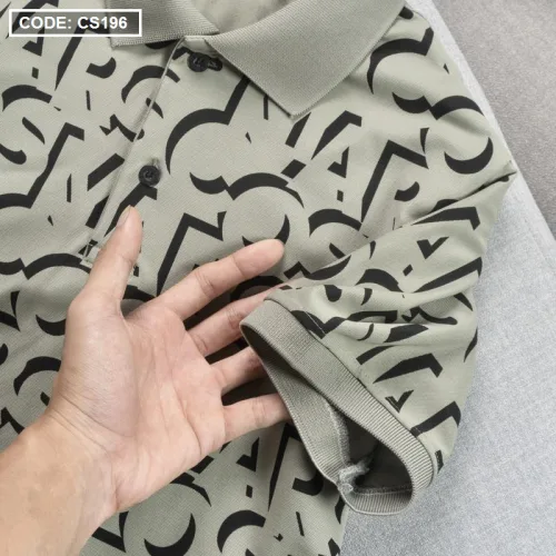 Áo Thun Nam Cá Sấu Poly In Chữ Cái (Có size 3x)