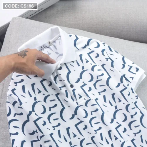 Áo Thun Nam Cá Sấu Poly In Chữ Cái (Có size 3x)