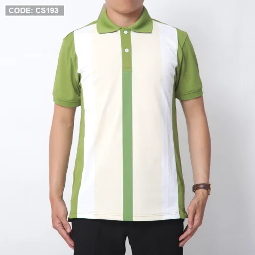 Áo thun nam cá sấu poly sọc đứng cổ điển (có size 3x)