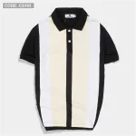 Áo thun nam cá sấu poly sọc đứng cổ điển (có size 3x)