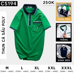 Áo Thun Nam Cá Sấu Poly Túi Nhỏ Thêu Logo (Có size 3x)