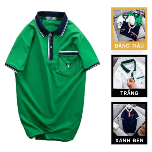 Áo Thun Nam Cá Sấu Poly Túi Nhỏ Thêu Logo (Có size 3x)