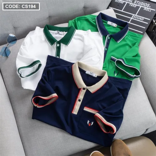 Áo Thun Nam Cá Sấu Poly Túi Nhỏ Thêu Logo (Có size 3x)