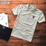 Áo Thun Cá Sấu Nam Có Cổ Thêu Hình Chim Bay