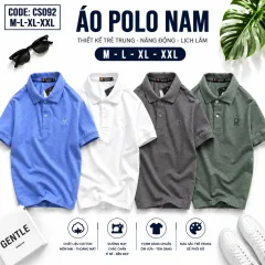 Áo Thun Nam Có Cổ Polo Thêu Chữ R