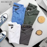 Áo Thun Nam Có Cổ Polo Thêu Chữ R