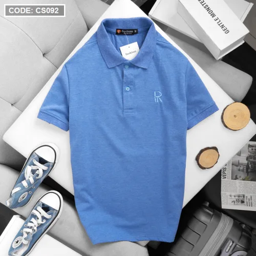 Áo Thun Nam Có Cổ Polo Thêu Chữ R