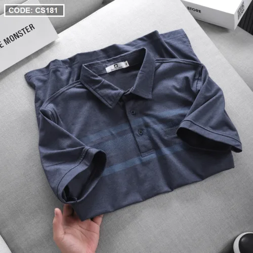 Áo Thun Nam Tay Ngắn Có Cổ Có Túi Thun Cotton Đốm