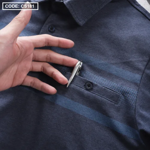 Áo Thun Nam Tay Ngắn Có Cổ Có Túi Thun Cotton Đốm