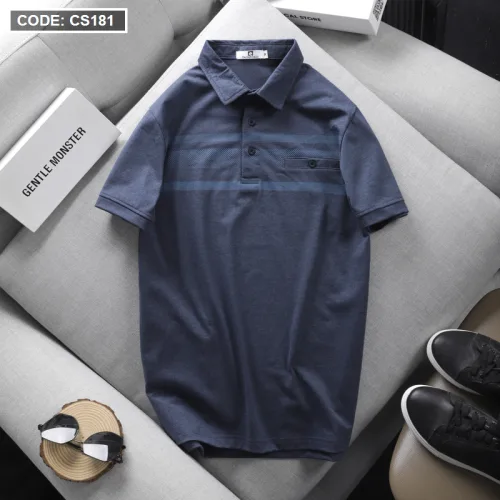 Áo Thun Nam Tay Ngắn Có Cổ Có Túi Thun Cotton Đốm