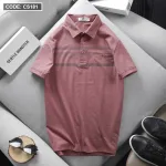 Áo Thun Nam Tay Ngắn Có Cổ Có Túi Thun Cotton Đốm