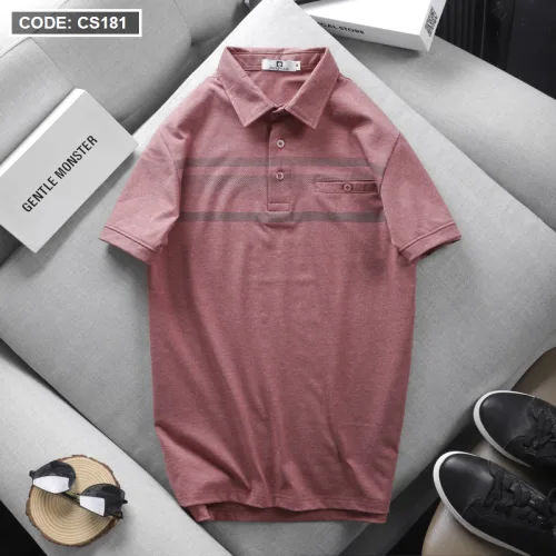 Áo Thun Nam Tay Ngắn Có Cổ Có Túi Thun Cotton Đốm