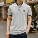 Áo Thun Nam Tay Ngắn Cổ Bẻ Viển Bo