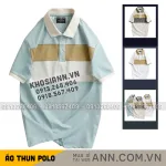 Áo Thun Nam Cổ Bẻ Họa Tiết Hai Sọc Viền Bo Tay Áo Bền Đẹp (Có Size 3XL)