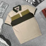 Áo Thun Nam Cổ Bẻ Họa Tiết Hai Sọc Viền Bo Tay Áo Bền Đẹp (Có Size 3XL)