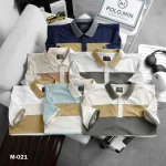 Áo Thun Nam Cổ Bẻ Họa Tiết Hai Sọc Viền Bo Tay Áo Bền Đẹp (Có Size 3XL)