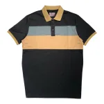Áo Thun Nam Cổ Bẻ Họa Tiết Hai Sọc Viền Bo Tay Áo Bền Đẹp (Có Size 3XL)