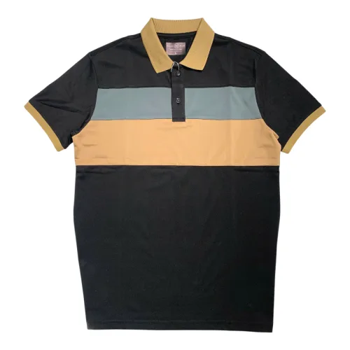 Áo Thun Nam Cổ Bẻ Họa Tiết Hai Sọc Viền Bo Tay Áo Bền Đẹp (Có Size 3XL)